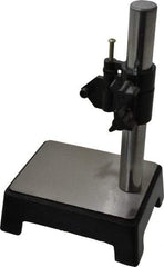 Value Collection - Steel, Rectangular Base, Comparator Gage Stand - 8-1/2" High, 5-1/2" Base Length x 4-1/4" Base Width x 2.16" Base Height, Includes Holder - USA Tool & Supply