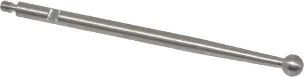 SPI - 1/8" Ball Diam, Steel, Ball Test Indicator Contact Point - 1-3/4" Contact Point Length, Use with Peacock Test Indicators - USA Tool & Supply
