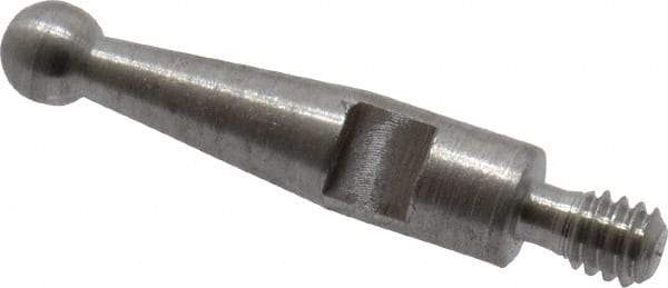 SPI - 0.078" Ball Diam, Steel, Ball Test Indicator Contact Point - 1/2" Contact Point Length, Use with Peacock Test Indicators - USA Tool & Supply