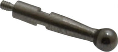 SPI - 0.12" Ball Diam, Carbide, Ball Test Indicator Contact Point - 1/2" Contact Point Length, Use with Brown & Sharpe Test Indicators - USA Tool & Supply