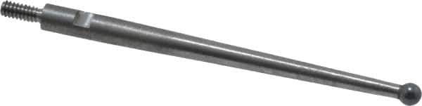 SPI - 0.08" Ball Diam, Carbide, Ball Test Indicator Contact Point - 1.44" Contact Point Length, Use with Compac Test Indicators - USA Tool & Supply
