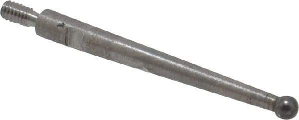 SPI - 0.08" Ball Diam, Carbide, Ball Test Indicator Contact Point - 1" Contact Point Length, Use with Mitutoyo Test Indicators - USA Tool & Supply