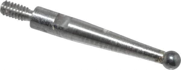 SPI - 0.08" Ball Diam, Carbide, Ball Test Indicator Contact Point - 0.7" Contact Point Length, Use with Mitutoyo Test Indicators - USA Tool & Supply