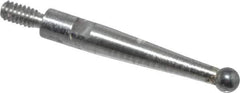 SPI - 0.08" Ball Diam, Carbide, Ball Test Indicator Contact Point - 0.7" Contact Point Length, Use with Mitutoyo Test Indicators - USA Tool & Supply