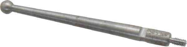 SPI - 0.12" Ball Diam, Steel, Ball Test Indicator Contact Point - 1-1/2" Contact Point Length, Use with Mitutoyo Test Indicators - USA Tool & Supply