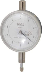 Teclock - 0.05" Range, 0-10 Dial Reading, 0.0001" Graduation Dial Drop Indicator - 2-13/64" Dial, 0.01" Range per Revolution, 0.0002" Accuracy, Revolution Counter - USA Tool & Supply