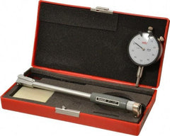 Value Collection - 8 Anvil, 0.7 to 1-1/2" Dial Bore Gage - 0.001" Graduation, 5" Gage Depth - USA Tool & Supply