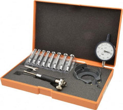 Mitutoyo - 8 Anvil, 0.4 to 0.7" Dial Bore Gage - 0.0005" Graduation, 2.4" Gage Depth, Accurate to 0.00016" - USA Tool & Supply