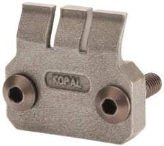 Mitee-Bite - 2-1/2mm Clamping Height, 880 Lb Clamping Pressure, Standard Height Single Stop Positioning Stop - 2-1/2mm Jaw Height, Spring Steel, Series Mitee-Bite Kopal Mini Clamps - USA Tool & Supply