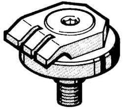 Mitee-Bite - 7-1/2mm Clamping Height, 880 Lb Clamping Pressure, Raised Height Swivel Stop Positioning Stop - 7-1/2mm Jaw Height, Spring Steel, Series Mitee-Bite Kopal Mini Clamps - USA Tool & Supply