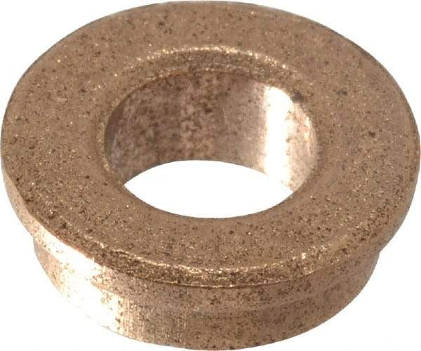 Boston Gear - 3/16" Inside x 5/16" Outside Diam, Oil Impregnated Bronze Sleeve Bearing - 3/8" Flange Outside Diam, 3/64" Flange Thickness, 1/8" OAL - USA Tool & Supply