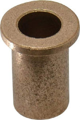 Boston Gear - 3/8" Inside x 1/2" Outside Diam, Oil Impregnated Bronze Sleeve Bearing - 11/16" Flange Outside Diam, 3/32" Flange Thickness, 7/8" OAL - USA Tool & Supply