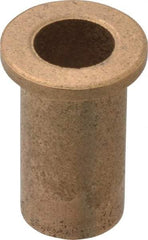 Boston Gear - 3/8" Inside x 1/2" Outside Diam, Oil Impregnated Bronze Sleeve Bearing - 11/16" Flange Outside Diam, 3/32" Flange Thickness, 1" OAL - USA Tool & Supply