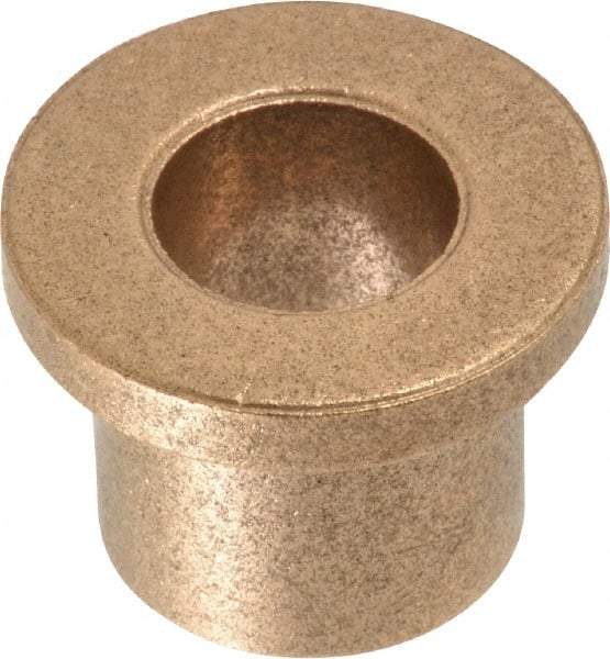 Boston Gear - 7/16" Inside x 5/8" Outside Diam, Oil Impregnated Bronze Sleeve Bearing - 7/8" Flange Outside Diam, 1/8" Flange Thickness, 5/8" OAL - USA Tool & Supply