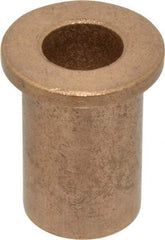 Boston Gear - 1/2" Inside x 3/4" Outside Diam, Oil Impregnated Bronze Sleeve Bearing - 1" Flange Outside Diam, 1/8" Flange Thickness, 1-1/4" OAL - USA Tool & Supply