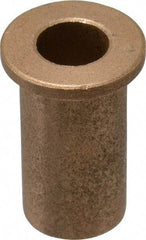 Boston Gear - 1/2" Inside x 3/4" Outside Diam, Oil Impregnated Bronze Sleeve Bearing - 1" Flange Outside Diam, 1/8" Flange Thickness, 1-1/2" OAL - USA Tool & Supply