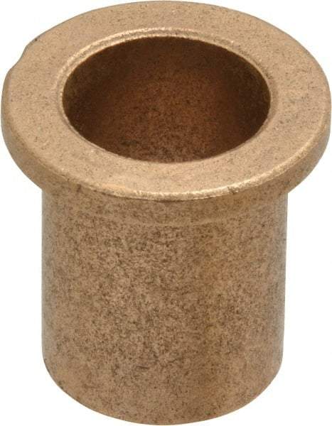 Boston Gear - 5/8" Inside x 3/4" Outside Diam, Oil Impregnated Bronze Sleeve Bearing - 1" Flange Outside Diam, 1/8" Flange Thickness, 1" OAL - USA Tool & Supply