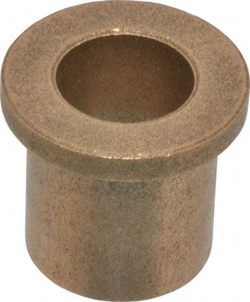 Boston Gear - 5/8" Inside x 7/8" Outside Diam, Oil Impregnated Bronze Sleeve Bearing - 1-1/8" Flange Outside Diam, 5/32" Flange Thickness, 1" OAL - USA Tool & Supply