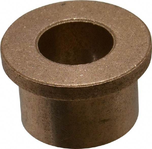 Boston Gear - 5/8" Inside x 1" Outside Diam, Oil Impregnated Bronze Sleeve Bearing - 1-1/4" Flange Outside Diam, 5/32" Flange Thickness, 3/4" OAL - USA Tool & Supply