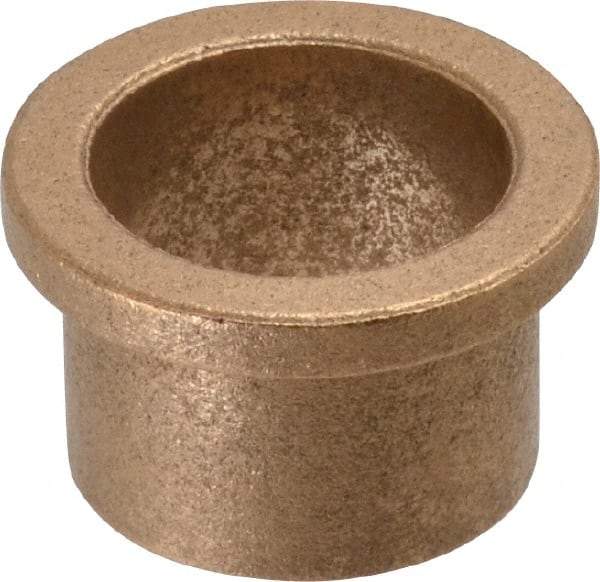 Boston Gear - 7/8" Inside x 1" Outside Diam, Oil Impregnated Bronze Sleeve Bearing - 1-1/4" Flange Outside Diam, 5/32" Flange Thickness, 3/4" OAL - USA Tool & Supply