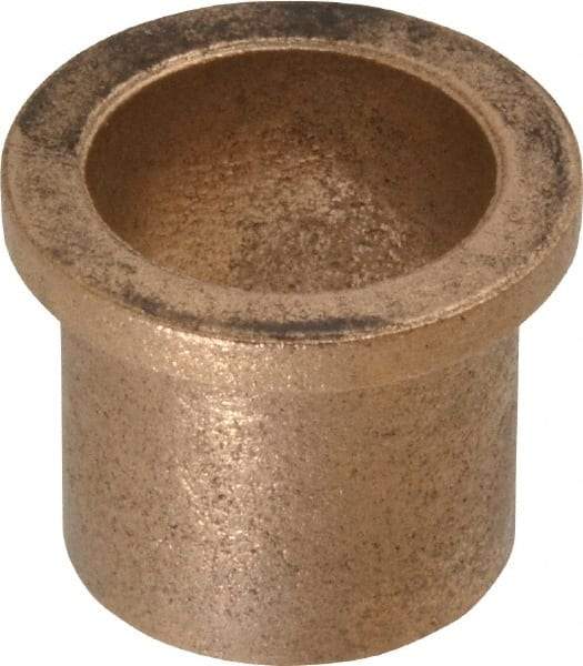 Boston Gear - 7/8" Inside x 1" Outside Diam, Oil Impregnated Bronze Sleeve Bearing - 1-1/4" Flange Outside Diam, 5/32" Flange Thickness, 1" OAL - USA Tool & Supply