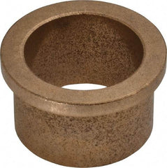 Boston Gear - 1-1/4" Inside x 1-1/2" Outside Diam, Oil Impregnated Bronze Sleeve Bearing - 1-3/4" Flange Outside Diam, 3/16" Flange Thickness, 1" OAL - USA Tool & Supply