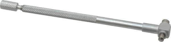 Value Collection - 1/2 to 3/4 Inch, 4.4 Inch Overall Length, Telescoping Gage - 4 Inch Long Handle, Hardened Tool Steel, Satin Chrome Finish - USA Tool & Supply