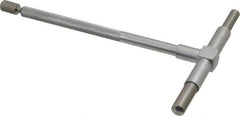 Value Collection - 2-1/8 to 3-1/2 Inch, 5.85 Inch Overall Length, Telescoping Gage - 5 Inch Long Handle, Hardened Tool Steel, Satin Chrome Finish - USA Tool & Supply