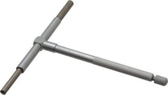 Value Collection - 3-1/2 to 6 Inch, 5.85 Inch Overall Length, Telescoping Gage - 5 Inch Long Handle, Hardened Tool Steel, Satin Chrome Finish - USA Tool & Supply