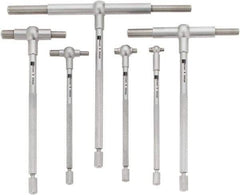 TESA Brown & Sharpe - 6 Piece, 5/16 to 6 Inch, Satin Chrome Finish, Telescoping Gage Set - Includes Plastic Case - USA Tool & Supply