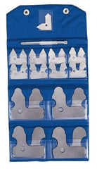 Value Collection - 33 Piece, 1/64 to 1 Inch Radius, Radius Gage Set - Satin Chrome Coated - USA Tool & Supply