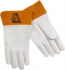 Steiner - Size L Unlined Kidskin Welding Glove - 11" OAL, Safety Cuff, For TIG - USA Tool & Supply