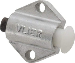 Vlier - 7/8" Base Width, 1/8" Stroke Len, 3/8" Stop Head OD, 21/32" Btw Mt Hole Ctrs, 19/32" Btw Mt Hole & Edge, Round Spring Locating Stop - 11/16" Body Len x 7/8" Body Width, 7/32" Base Thickness, 5.13 Lb Init, 10 Lb Mid, 14.9 Lb Final End Force - USA Tool & Supply