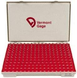 Vermont Gage - 190 Piece, 0.061-0.25 Inch Diameter Plug and Pin Gage Set - Plus 0.0002 Inch Tolerance, Class ZZ - USA Tool & Supply