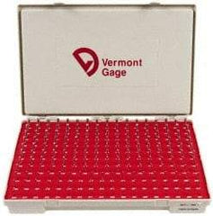 Vermont Gage - 190 Piece, 0.061-0.25 Inch Diameter Plug and Pin Gage Set - Plus 0.0002 Inch Tolerance, Class ZZ - USA Tool & Supply