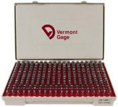 Vermont Gage - 250 Piece, 0.251-0.5 Inch Diameter Plug and Pin Gage Set - Plus 0.0002 Inch Tolerance, Class ZZ - USA Tool & Supply