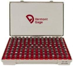 Vermont Gage - 125 Piece, 0.501-0.625 Inch Diameter Plug and Pin Gage Set - Minus 0.0002 Inch Tolerance, Class ZZ - USA Tool & Supply