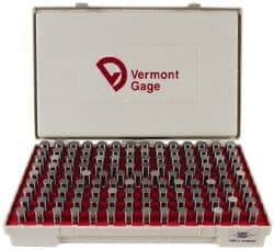 Vermont Gage - 125 Piece, 0.626-0.75 Inch Diameter Plug and Pin Gage Set - Minus 0.0002 Inch Tolerance, Class ZZ - USA Tool & Supply