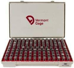 Vermont Gage - 125 Piece, 0.626-0.75 Inch Diameter Plug and Pin Gage Set - Minus 0.0002 Inch Tolerance, Class ZZ - USA Tool & Supply