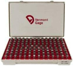 Vermont Gage - 125 Piece, 0.501-0.625 Inch Diameter Plug and Pin Gage Set - Plus 0.0002 Inch Tolerance, Class ZZ - USA Tool & Supply