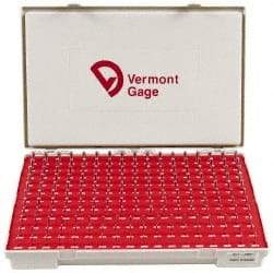 Vermont Gage - 190 Piece, 0.0615-0.2505 Inch Diameter Plug and Pin Gage Set - Minus 0.0002 Inch Tolerance, Class ZZ - USA Tool & Supply