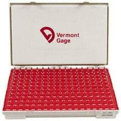 Vermont Gage - 190 Piece, 0.0615-0.2505 Inch Diameter Plug and Pin Gage Set - Minus 0.0002 Inch Tolerance, Class ZZ - USA Tool & Supply