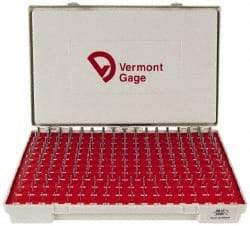Vermont Gage - 190 Piece, 0.0615-0.2505 Inch Diameter Plug and Pin Gage Set - Plus 0.0002 Inch Tolerance, Class ZZ - USA Tool & Supply