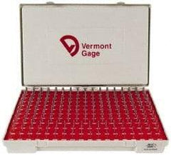 Vermont Gage - 190 Piece, 0.0615-0.2505 Inch Diameter Plug and Pin Gage Set - Plus 0.0002 Inch Tolerance, Class ZZ - USA Tool & Supply