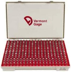 Vermont Gage - 250 Piece, 0.2515-0.5005 Inch Diameter Plug and Pin Gage Set - Minus 0.0002 Inch Tolerance, Class ZZ - USA Tool & Supply