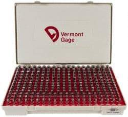Vermont Gage - 250 Piece, 0.2515-0.5005 Inch Diameter Plug and Pin Gage Set - Plus 0.0002 Inch Tolerance, Class ZZ - USA Tool & Supply
