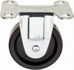 Shepherd - 3" Diam x 13/16" Wide x 3-1/2" OAH Top Plate Mount Rigid Caster - Polyolefin, 120 Lb Capacity, Plain Bearing, 2-5/8 x 3-3/4" Plate - USA Tool & Supply