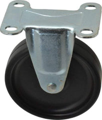 Shepherd - 4" Diam x 15/16" Wide x 4-3/4" OAH Top Plate Mount Rigid Caster - Polyolefin, 150 Lb Capacity, Nylon Bearing, 2-5/8 x 3-3/4" Plate - USA Tool & Supply