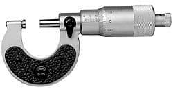 Mahr - 50 to 75mm Range, 0.01mm Graduation, Mechanical Outside Micrometer - Ratchet Stop Thimble, Accurate to 5µm - USA Tool & Supply