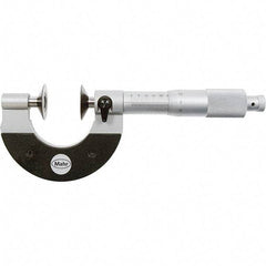 Mahr - 0 to 20mm, 0.01mm Graduation, Ratchet Stop Thimble, Mechanical Disc Micrometer - 4 micro m Accuracy, 25mm Disc, Steel - USA Tool & Supply